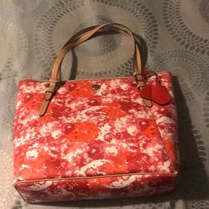 Coach Floral Zip top Tote